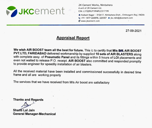 JK Cement APPRAISAL REPORT 2021
